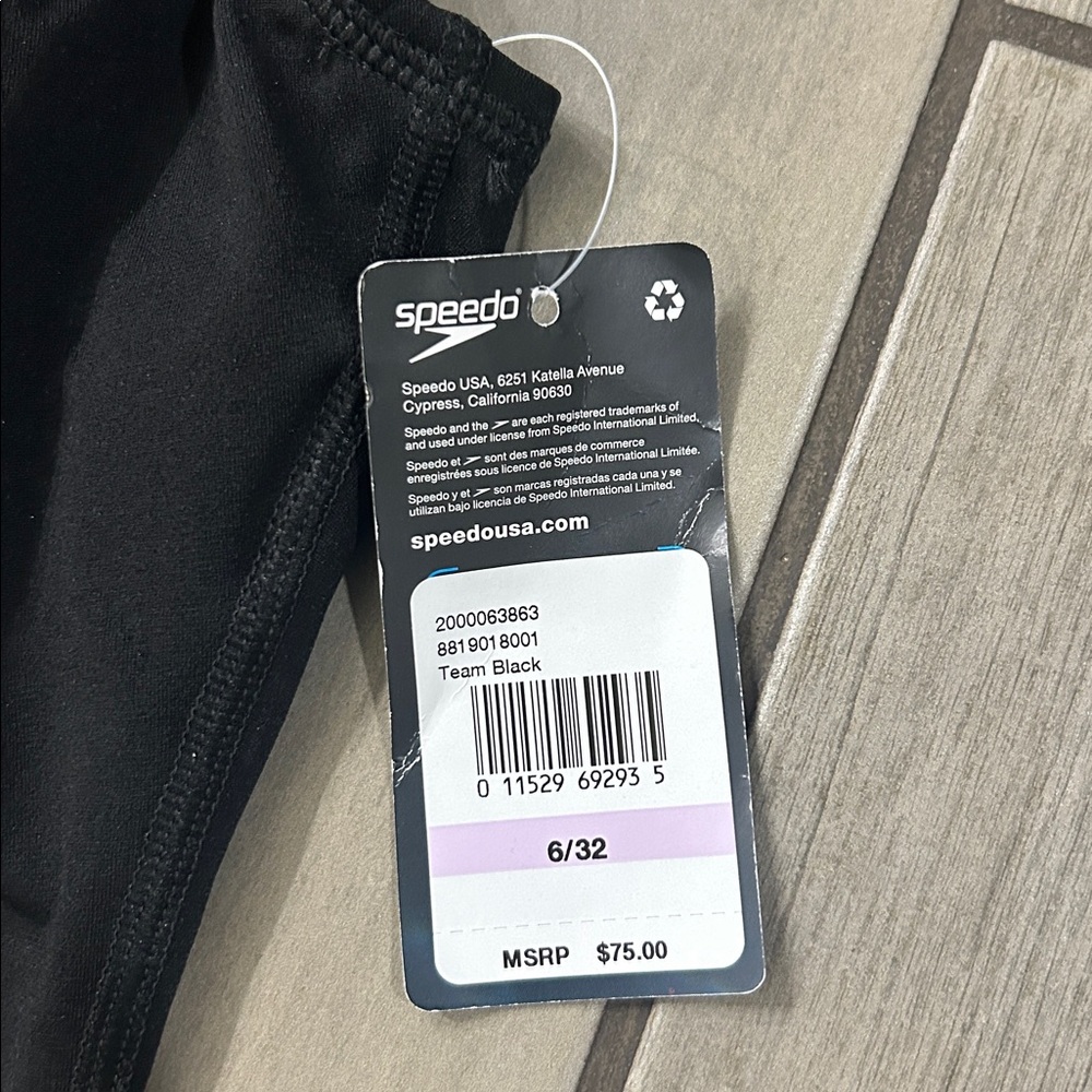 Speedo Swimsuit One Piece Endurance+ Avenger Water Polo Zip Up Black - Size 6/32 - Picture 6 of 7